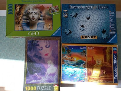 Puzzle 4*1000 Teile * Plus 1 Krypt Puzzle 654 Teile 