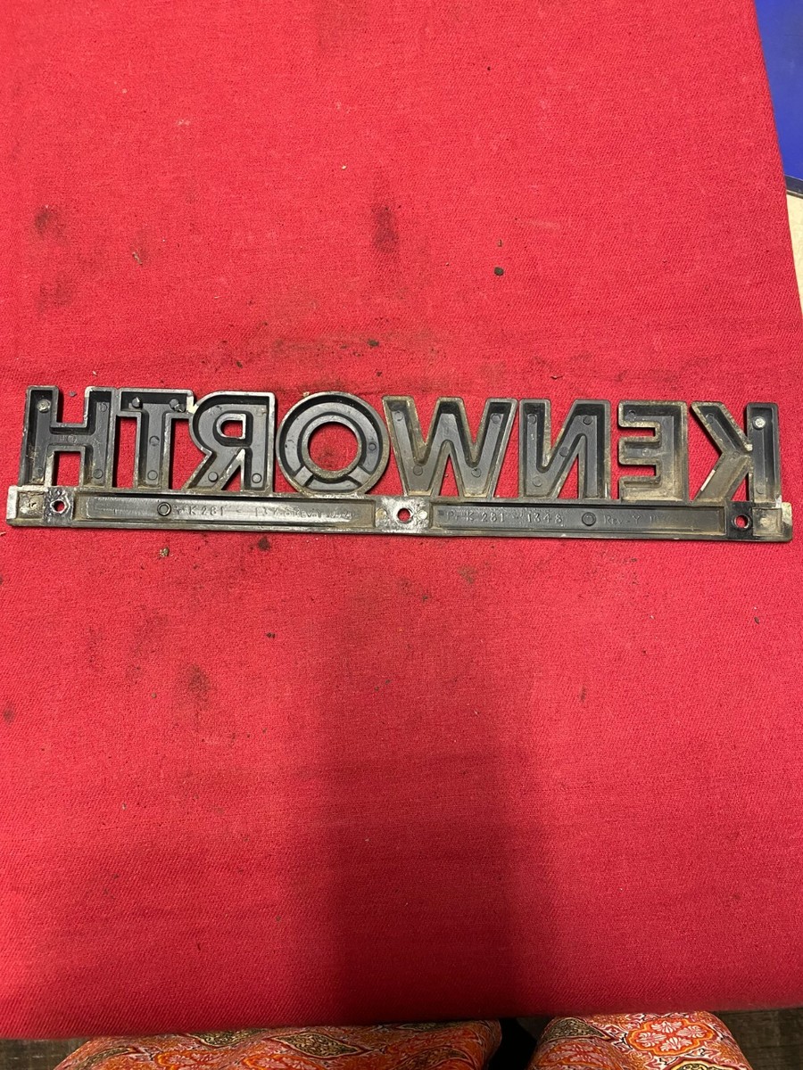 KENWORTH Truck Fender Emblem Badge Logo OEM K 281 1348 | eBay