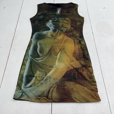 Boohoo Green Multi Renaissance Mesh Sleeveless Mini Dress Women's Size 10 |  eBay UK