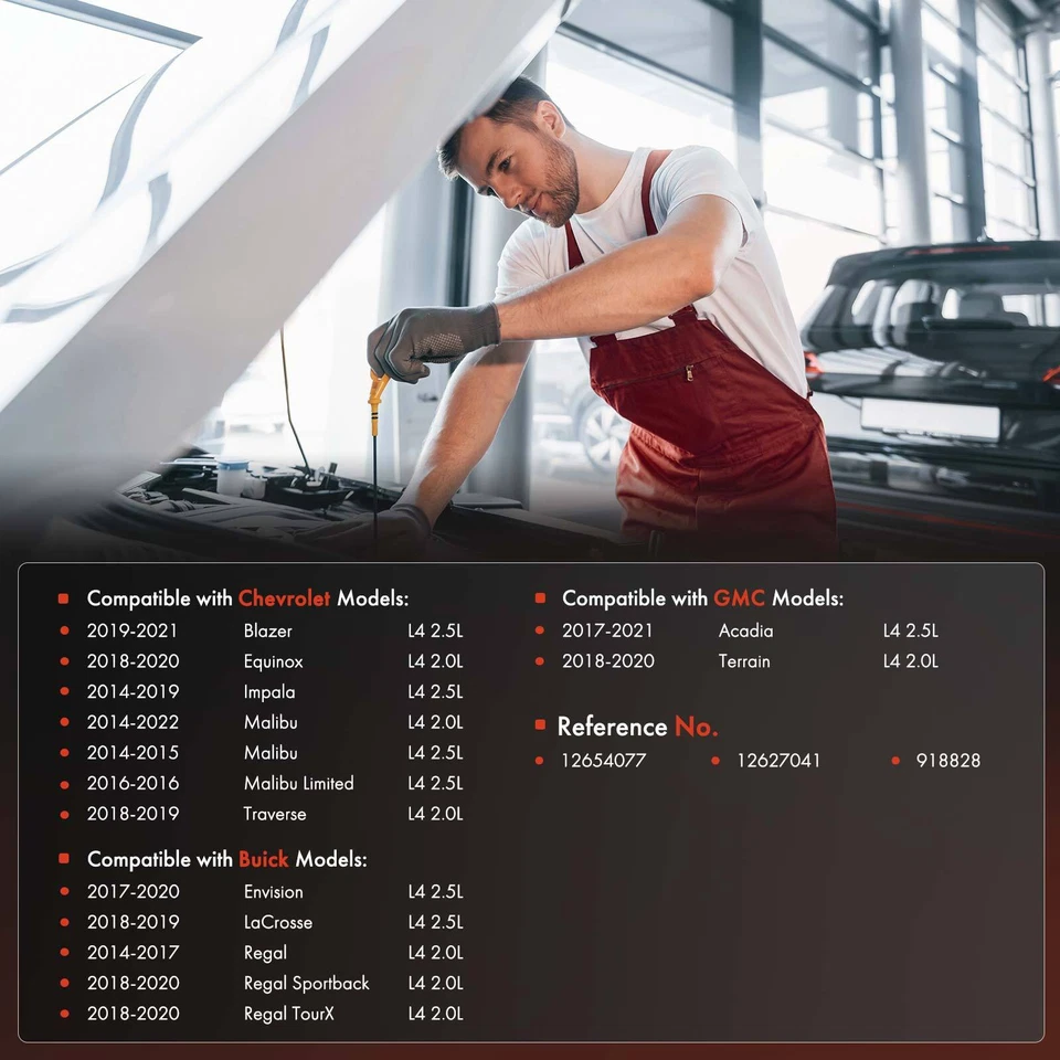 Varilla de medición de aceite de motor para Chevrolet Malibu Equinox Impala GMC Terrain Buick Regal Foto 2 de 4