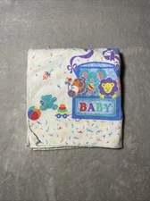 Vintage Mervyns Sprockets Baby Blanket Nursey Toys Confetti Soft Receiving Lovey