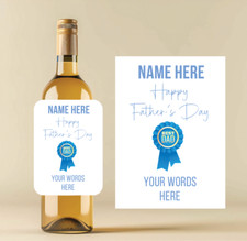 Fathers Day Best Wine Bottle Personalised Dad Label Novelty Present Gift Grandad