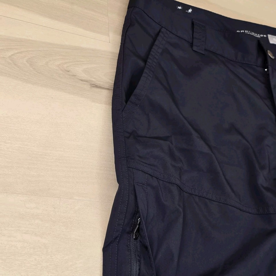 Columbia Omni Shade Sun Protection Outdoor Cargo Hiking Blue Pants Reg