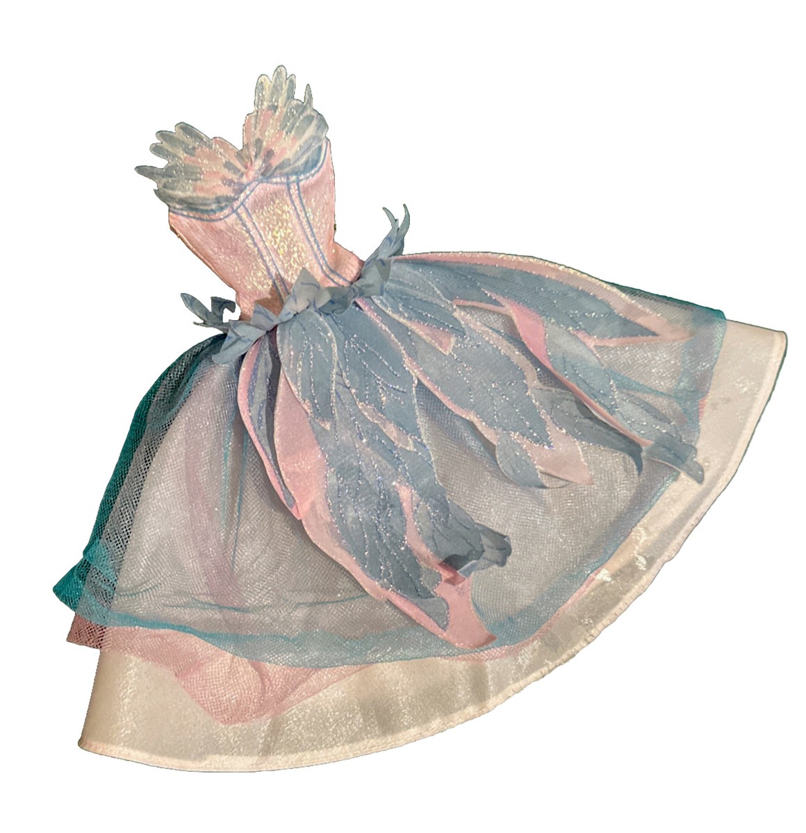 BARBIE DRESS GOWN FROM SWAN LAKE ODETTE PINK BLUE GLITTER LONG