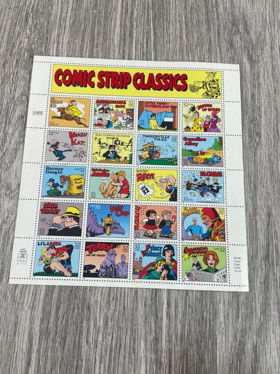 1995 COMIC STRIP CLASSICS 20 different - full sheet of 20 unused