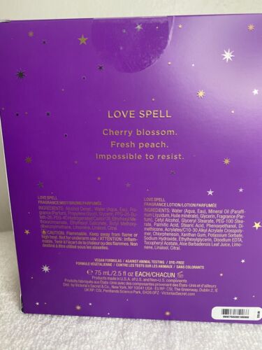 Victoria Secret Love Spell Fragrance Mist & Body Lotion Gift Set. 2.5fl Oz. New - Picture 2 of 2