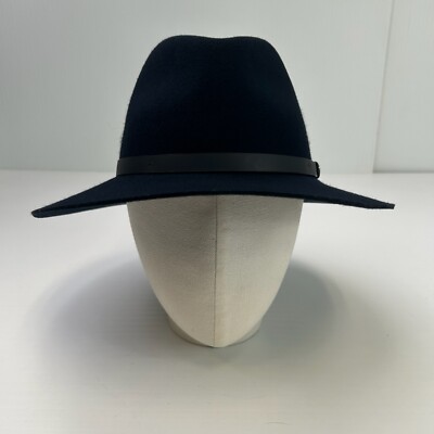 Rag & Bone Hat Women Small Wool Felt Fedora Leather Rodeo  display picture 3