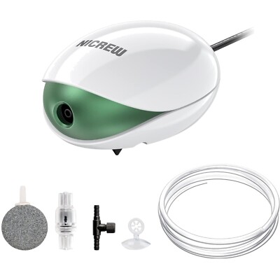 Aquarium Luftpumpe Leise 150L Einstellbar Diffusor Rückschlagventil