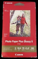 Canon PIXMA Photo Paper Plus Glossy II PP-301 4"x 6" 100 Sheets - Brand New