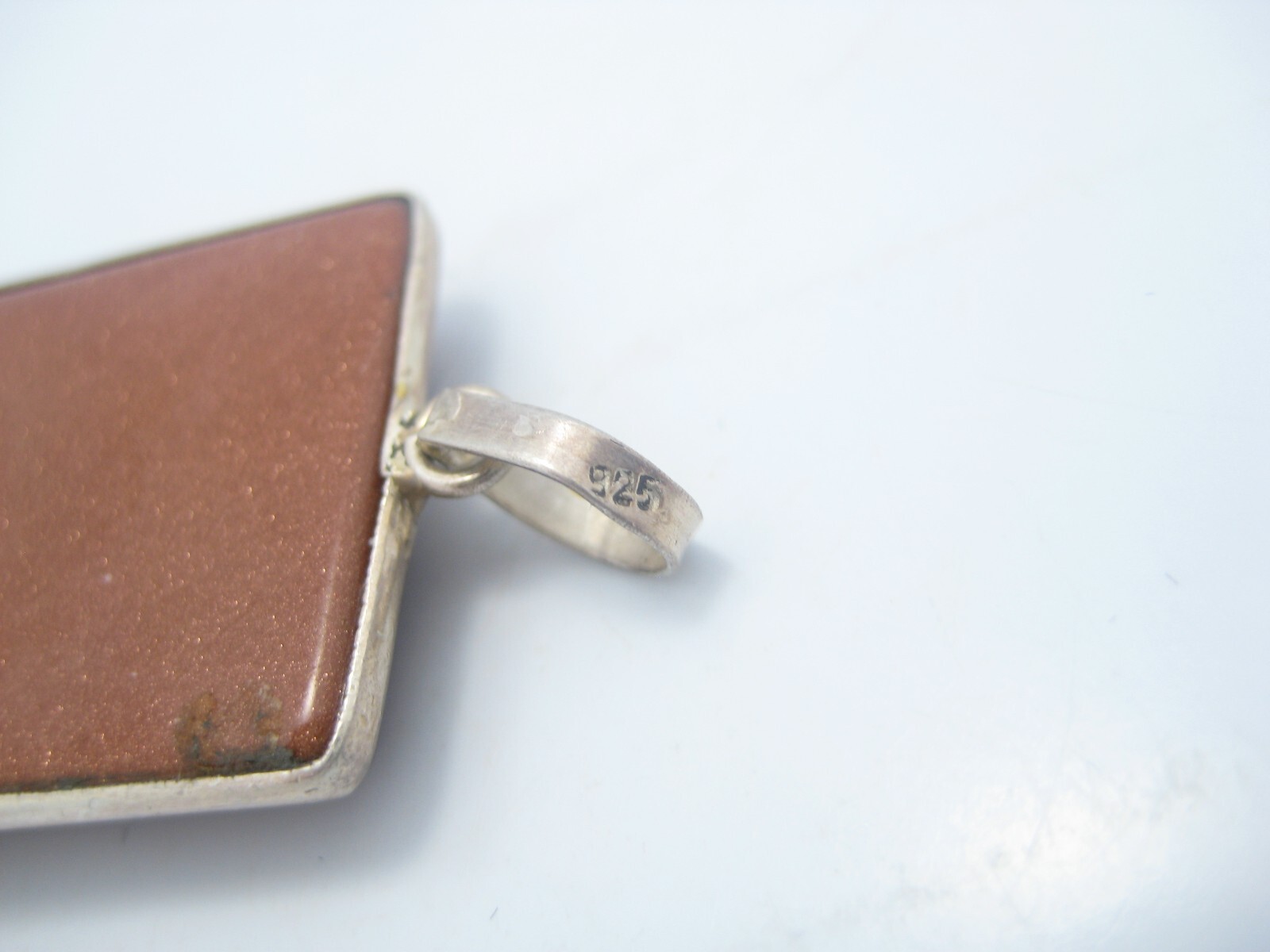 Sterling Silver Red Quartz Rectangular Scroll Bor… - image 3