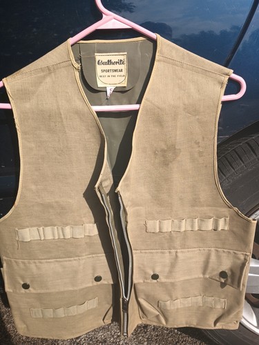 Vintage Weather Rite Sportsman's Vest Hunting Fishing Size Small - Picture 16 of 22