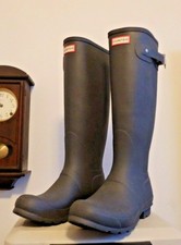 mens black hunter wellies size 10