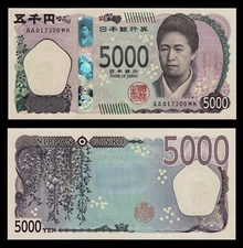 Japan 2024 P-108 5000 Yen AA~ Prefix UNC