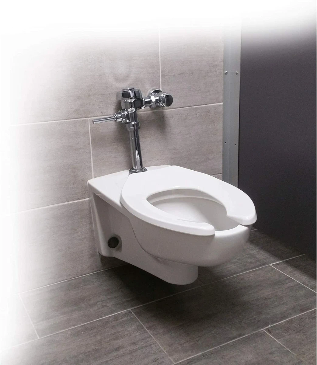 White Commercial Plastic Toilet Seat with Self Sustaining Check Hinge