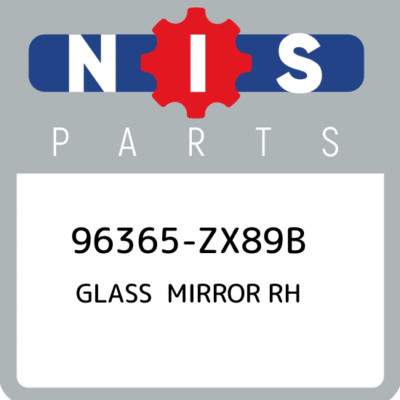 【R20862】PLACE 96365-ZX89B Nissan Glass mirror rh 96365ZX89B, New Genuine OEM