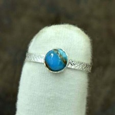 Beautiful Ring For Her,Natural Blue Turquoise Ring,925 Sterling Silver Ring,Gift