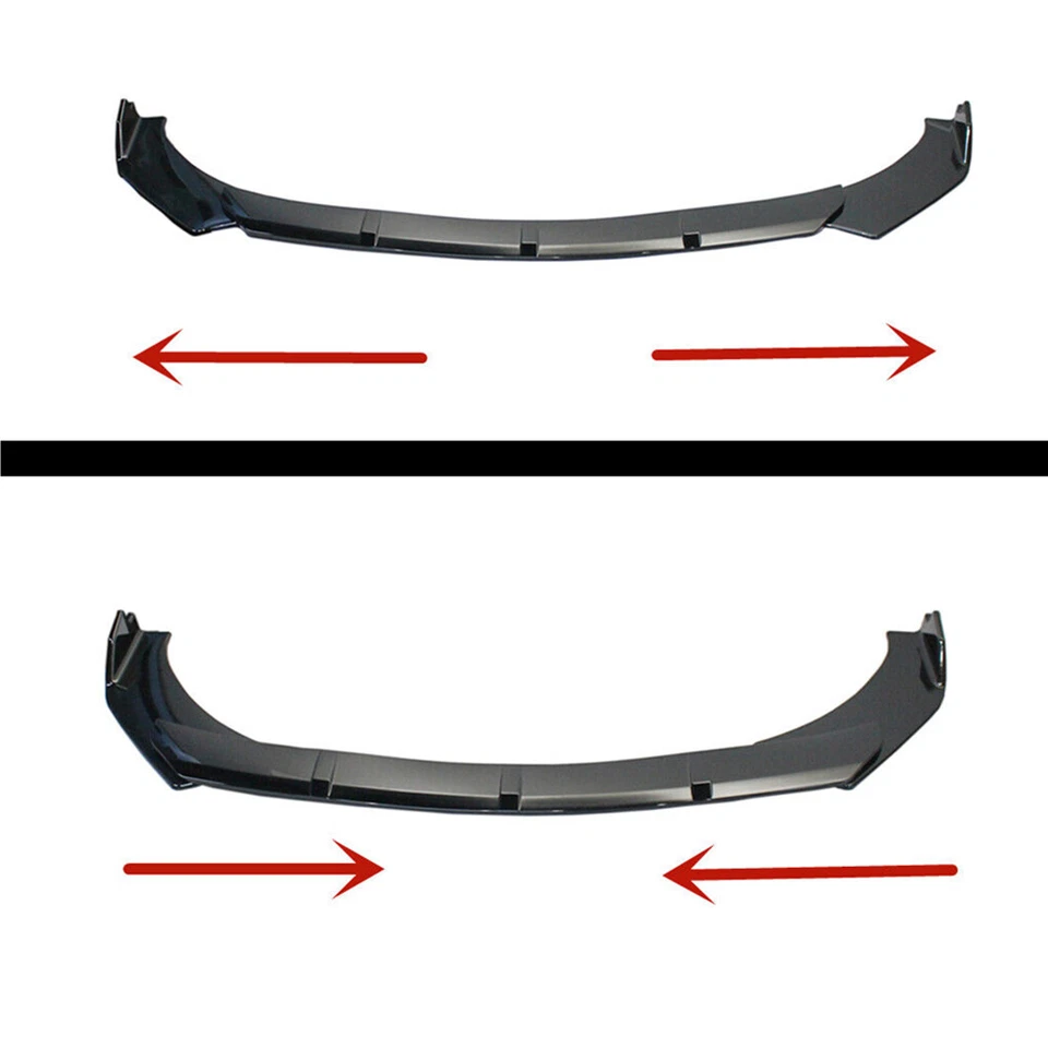 Add-on Universal Black Fit For 1997-2002 Saturn SL Front Lip Spoiler Splitter Foto 4 de 4