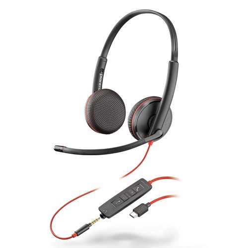 PLANTRONICS BLACKWIRE C3225 UC WITH USB-C CONNECTION C3225-USB-C | USED Good