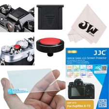 4in1 Kit Glass Screen Protector Shutter Release Button for Fujifilm X-T3 XT3