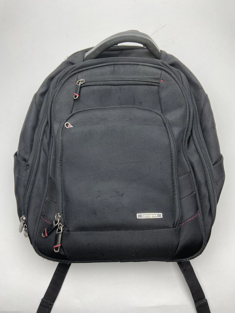 Samsonite Backpack TSA Checkpoint Friendly Black Canvas Laptop Bag Many  Pockets