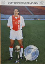 🇫🇮 Biglietto autografo Jari Litmanen Ajax Amsterdam Supportersvereniging