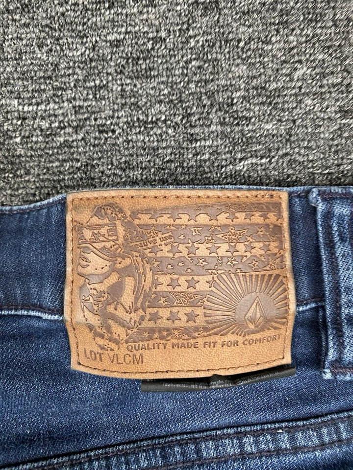 Volcom Solver Mens Jeans Modern Straight Leg Blue Size 36 Casual Skate Denim - Image 3 of 4