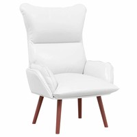 Sessel Kunstleder Weiß 69X74X93 Cm Moderner Loungesessel Wohnzimmer