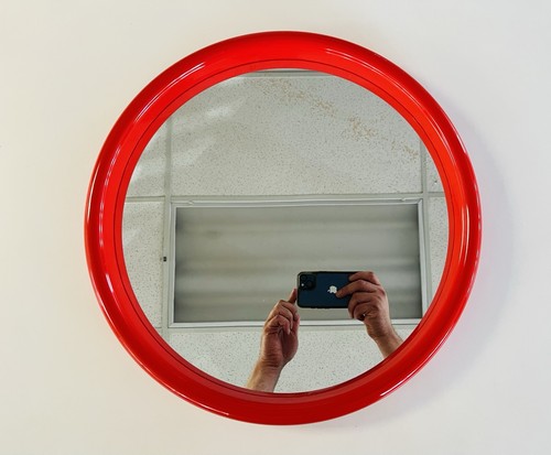 Vintage Pop Art Space Age Mid Century Modern 15.5” Round Wall Mirror Finnmirror