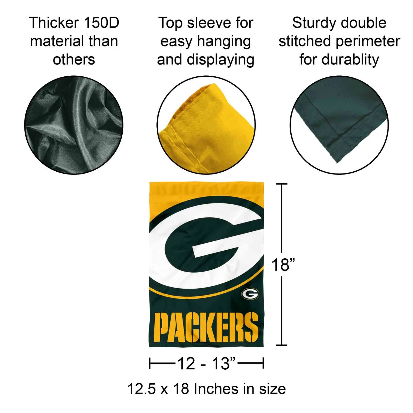 Green Bay Packers Large Logo Garden Yard Banner Flag