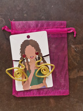 Handmade Evil Eye Ohrringe Gold Aludraht Wire Jewelry Edelstahl Studs Statement