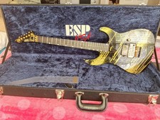 ESP USA M-1 NTB, 2021 GOLD SPLATTER EDITION, REVERSE HEADSTOCK, OFR GUITAR