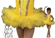2 Sunny Side Up TUTU SKIRT ONLY Adult Small  Medium Dance Costume Yellow Trim
