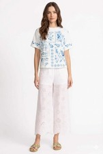 Johnny Was Jade White Dolores Wide Leg Pant L60125-5