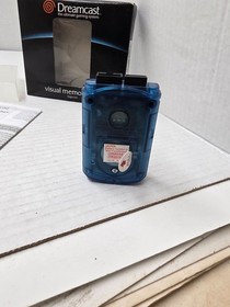 Sega Dreamcast Clear Blue VMU OEM Visual Memory Unit TESTED WORKS PERFECT #i16