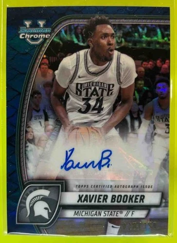 2024-25 Bowman U Chrome Xavier Booker Auto Reptilian Blue /150 83 UCLA