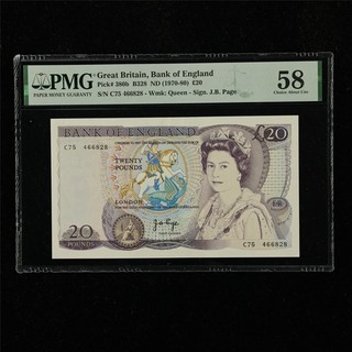 1970 80 Great Britain Bank of England 20Pounds Pick#380b PMG 58 Choice About UNC