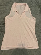 Travis Mathew Polo Shirt Womens Small Pink Sleeveless Golf Active Tank