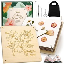 Flower Press Kit, Craft Kits 11"x11" 10 Layers Wooden Flower Pressing Kit for...