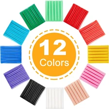 Small Modeling Clay Set, 12 Colors Safe & Non-Toxic Oven Bake Polymer Clay Start