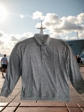 Pre Owned Men  s Van Heusen Flex Long Sleeve Pullover Top Sz XL 3 Button Style
