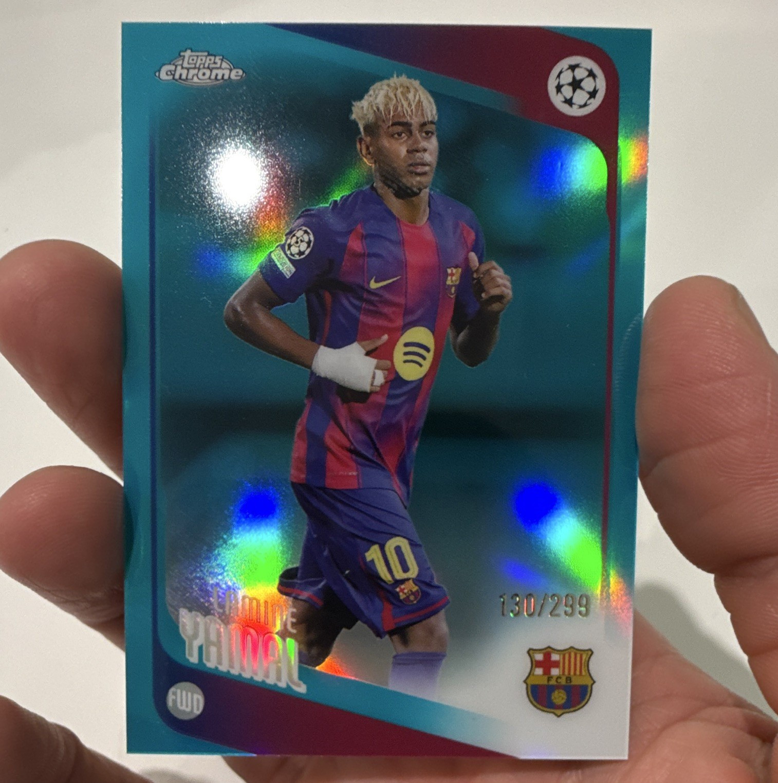 Topps Chrome Lamine Yamal FC Barcelona UEFA Champions League 2024/25 #10 130/299