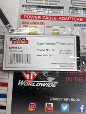 KP1981-3 Lincoln Electric Filter Lens Shade 10 2x4-1/4in. Lot of 10