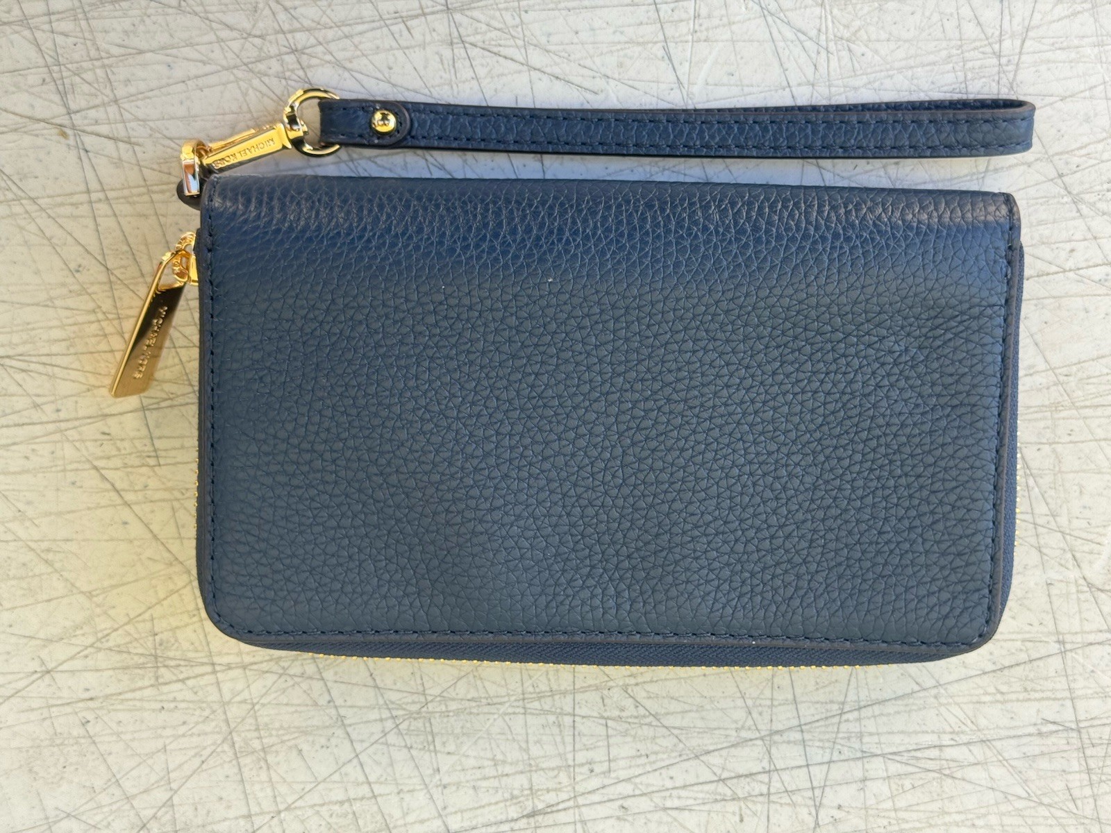 Michael Kors Jet Set Travel Large Travel Continental Wristlet Wallet Navy thumbnail 2