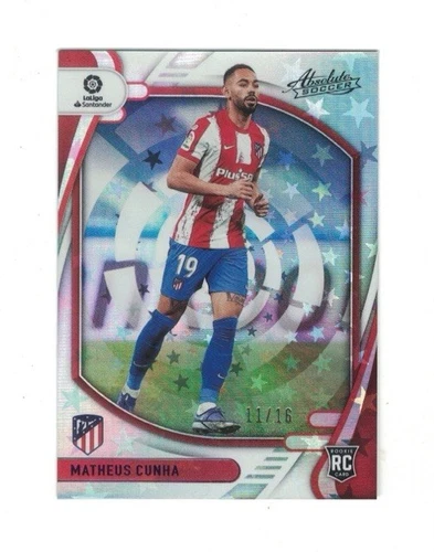 MATHEUS CUNHA 2021-22 Panini Chronicles Absolute Soccer BLUE ASTRO RC #11/16 SSP