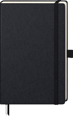 Brunnen Kompagnon 96-Page Lined Notepad Lineature 21 Black 12.5 x 19.5 cm