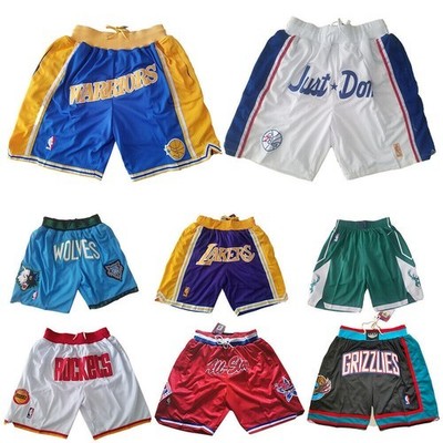 Herren Basketball Shorts Stitched Für Warriors/Bulls/Lakers/Rockets/ 76ers/Bucks