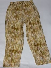 Zara Women's S Multicolor Abstract Metallic Woven Pull-On Pants Relaxed