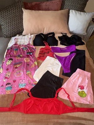 Mixed Clothing Lot Grinch Graphic Print Multicolor Lace Intimates Swim Shorts