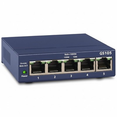 Netzwerk Switch 5 Port Gigabit Ethernet LAN Verteiler unmanaged LAN Kabel