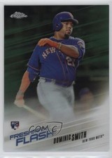 2018 Topps Chrome Freshman Flash Green Refractor 5/99 Dominic Smith #3 10k8